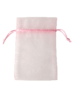 Sacchetto in Organza con Tirante 10x15 cm - Rosa | G3S Ingrosso