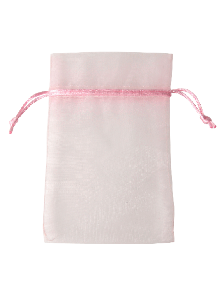 Sacchetto in Organza con Tirante 10x15 cm - Rosa | G3S Ingrosso