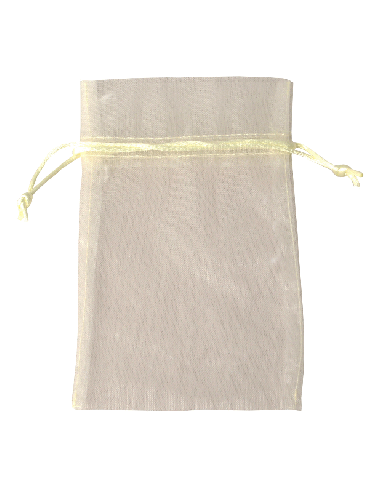 Sacchetto in Organza con Tirante 10x15 cm - Crema | G3S Ingrosso