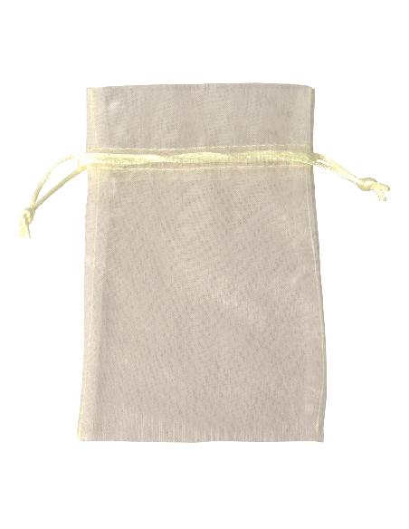 Sacchetto in Organza con Tirante 10x15 cm - Crema | G3S Ingrosso