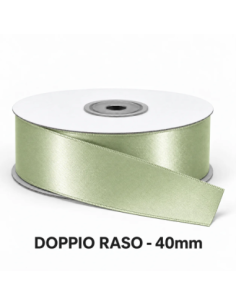 Nastro Doppio Raso 40 mm x 50 m - Verde Chiaro - vista bobina
