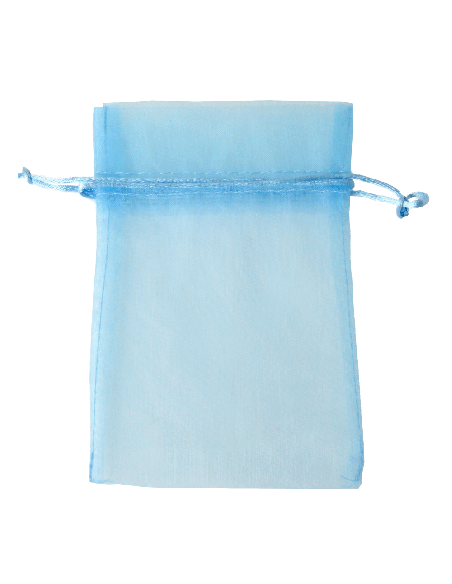 Sacchetto in Organza con Tirante 10x15 cm - Cielo | G3S Ingrosso