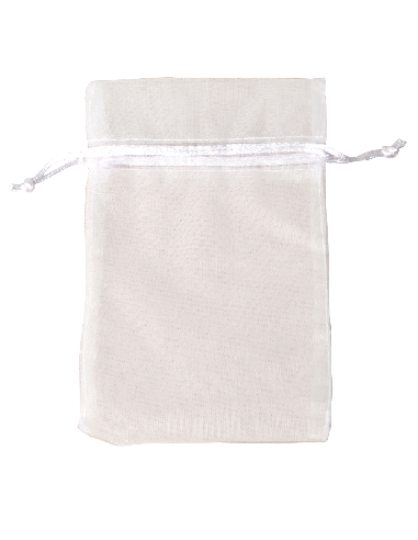 Sacchetto in Organza con Tirante 10x15 cm - Bianco | G3S Ingrosso