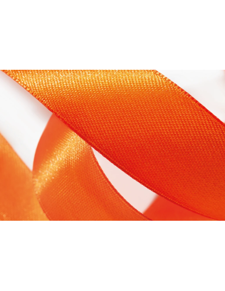 Nastro Doppio Raso 40 mm x 50 m - Arancio Brillante - dettaglio nastro Arancio Brillante
