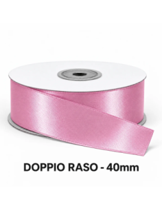 Nastro Doppio Raso 40 mm x 50 m - Fuxia - vista bobina