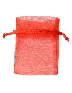 Sacchetto in Organza con Tirante 8x10 cm - Rosso | G3S Ingrosso