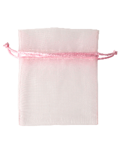 Sacchetto in Organza con Tirante 8x10 cm - Rosa | G3S Ingrosso