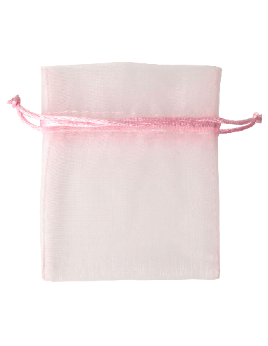 Sacchetto in Organza con Tirante 8x10 cm - Rosa | G3S Ingrosso