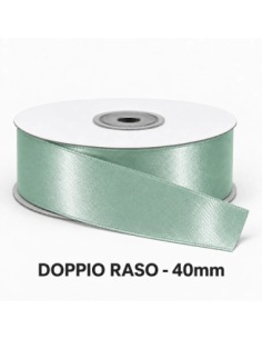 Nastro Doppio Raso 40 mm x 50 m - Verde Vita - vista bobina