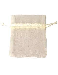 Sacchetto in Organza con Tirante 8x10 cm - Crema | G3S Ingrosso