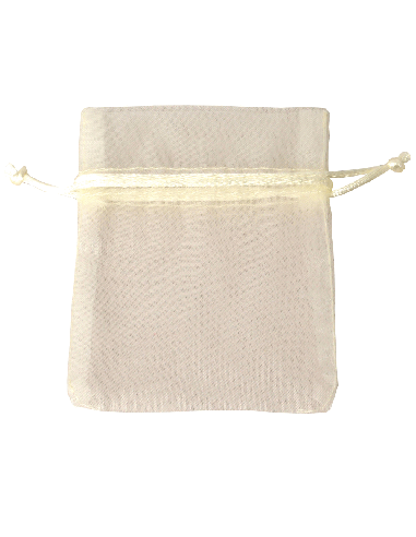 Sacchetto in Organza con Tirante 8x10 cm - Crema | G3S Ingrosso
