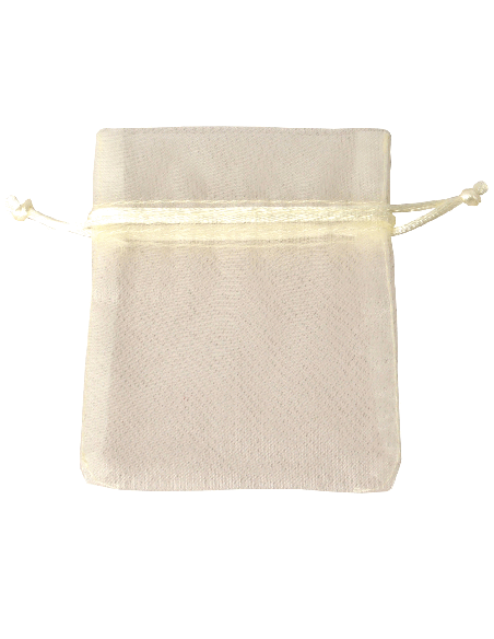Sacchetto in Organza con Tirante 8x10 cm - Crema | G3S Ingrosso