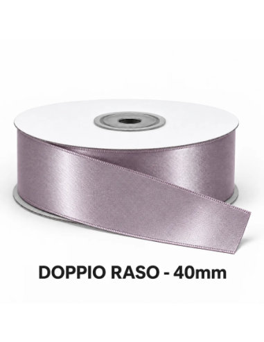 Nastro Doppio Raso 40 mm x 50 m - Cipria - vista bobina