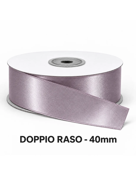 Nastro Doppio Raso 40 mm x 50 m - Cipria - vista bobina