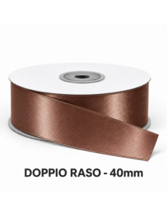 Nastro Doppio Raso 40 mm x 50 m - Mocha Mousse - vista bobina