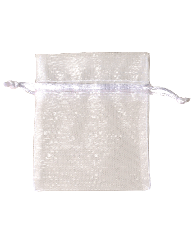 Sacchetto in Organza con Tirante 8x10 cm - Bianco | G3S Ingrosso