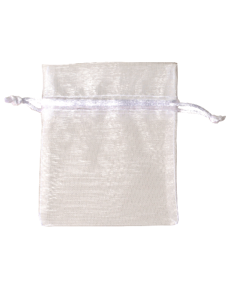 Sacchetto in Organza con Tirante 8x10 cm - Bianco | G3S Ingrosso