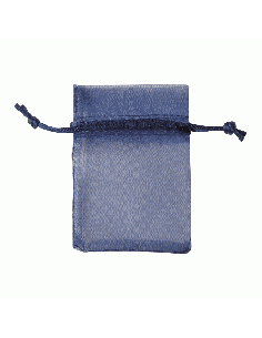 Sacchetto in Organza con Tirante 8x10 cm - Blu | G3S Ingrosso