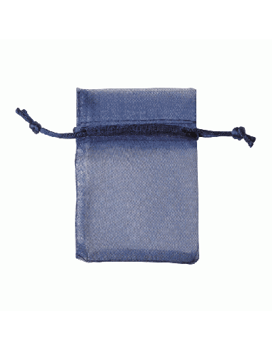 Sacchetto in Organza con Tirante 8x10 cm - Blu | G3S Ingrosso