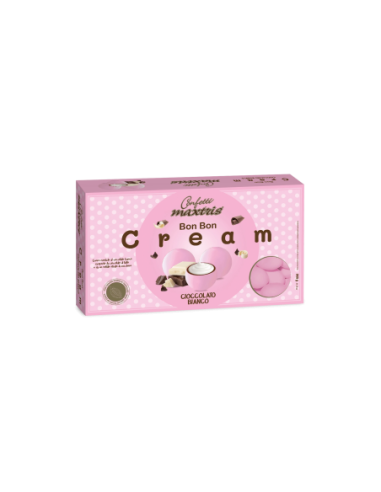 Confetti Maxtris Bon Bon Cream Gusto Cioccolato Bianco - Rosa 900 g
