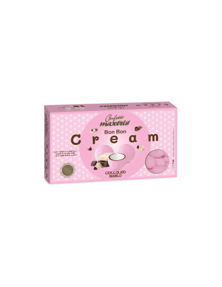 Confetti Maxtris Bon Bon Cream Gusto Cioccolato Bianco - Rosa 900 g