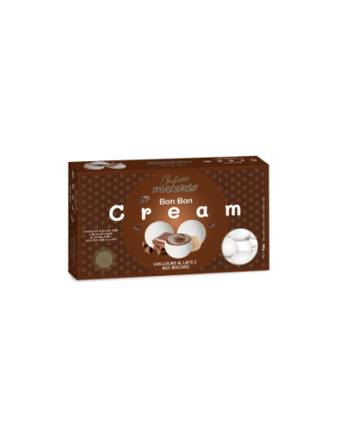 Confetti Maxtris Bon Bon Cream Gusto Cioccolato Al Latte E Alle Nocciole - Bianco 900 g
