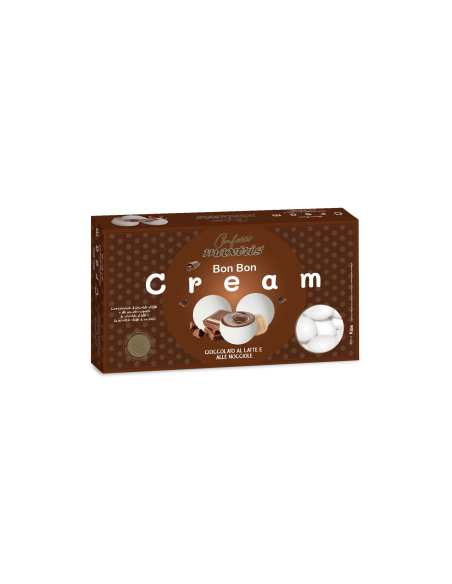 Confetti Maxtris Bon Bon Cream Gusto Cioccolato Al Latte E Alle Nocciole - Bianco 900 g