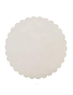 Velo Fata Tondo Smerlato Ø 24 cm - Bianco | G3S Ingrosso