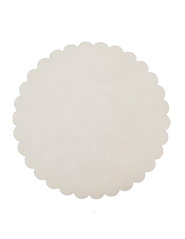 Velo Fata Tondo Smerlato Ø 24 cm - Bianco | G3S Ingrosso