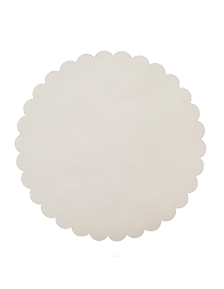 Velo Fata Tondo Smerlato Ø 24 cm - Bianco | G3S Ingrosso
