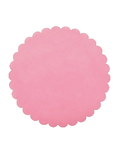 Velo Fata Tondo Smerlato Ø 24 cm - Rosa | G3S Ingrosso
