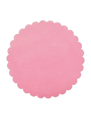 Velo Fata Tondo Smerlato Ø 24 cm - Rosa | G3S Ingrosso