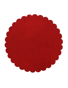 Velo Fata Tondo Smerlato Ø 24 cm - Rosso | G3S Ingrosso
