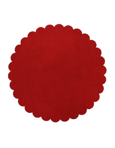 Velo Fata Tondo Smerlato Ø 24 cm - Rosso | G3S Ingrosso