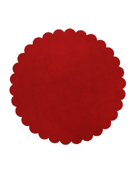 Velo Fata Tondo Smerlato Ø 24 cm - Rosso | G3S Ingrosso