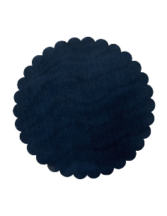 Velo Fata Tondo Smerlato Ø 24 cm - Blu Scuro | G3S Ingrosso