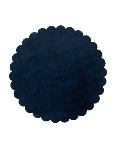Velo Fata Tondo Smerlato Ø 24 cm - Blu Scuro | G3S Ingrosso