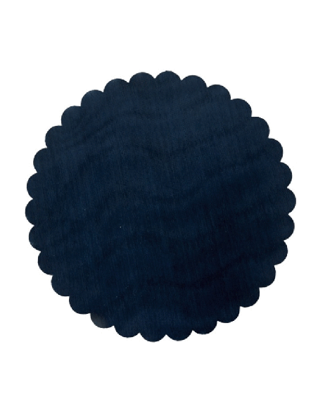 Velo Fata Tondo Smerlato Ø 24 cm - Blu Scuro | G3S Ingrosso