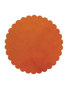 Velo Fata Tondo Smerlato Ø 24 cm - Arancio | G3S Ingrosso