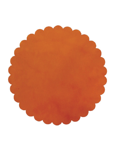 Velo Fata Tondo Smerlato Ø 24 cm - Arancio | G3S Ingrosso
