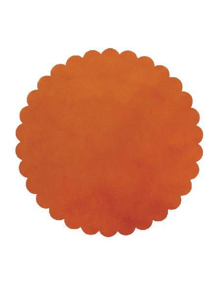 Velo Fata Tondo Smerlato Ø 24 cm - Arancio | G3S Ingrosso