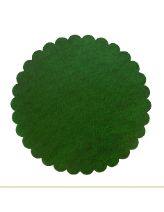 Velo Fata Tondo Smerlato Ø 24 cm - Verde | G3S Ingrosso