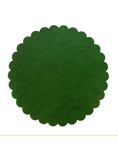 Velo Fata Tondo Smerlato Ø 24 cm - Verde | G3S Ingrosso