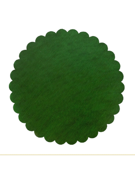 Velo Fata Tondo Smerlato Ø 24 cm - Verde | G3S Ingrosso