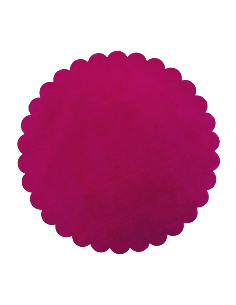 Velo Fata Tondo Smerlato Ø 24 cm - Fuxia | G3S Ingrosso