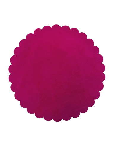 Velo Fata Tondo Smerlato Ø 24 cm - Fuxia | G3S Ingrosso