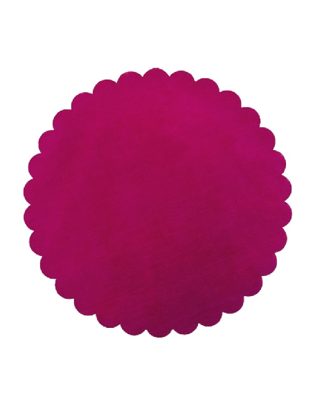Velo Fata Tondo Smerlato Ø 24 cm - Fuxia | G3S Ingrosso