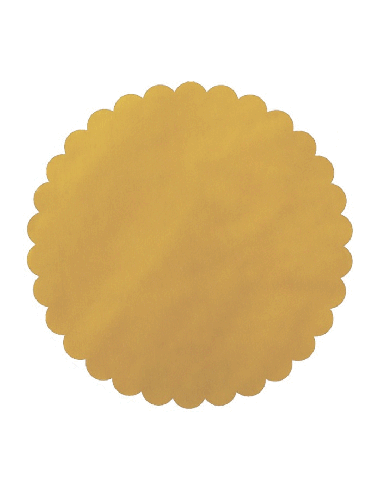 Velo Fata Tondo Smerlato Ø 24 cm - Oro | G3S Ingrosso