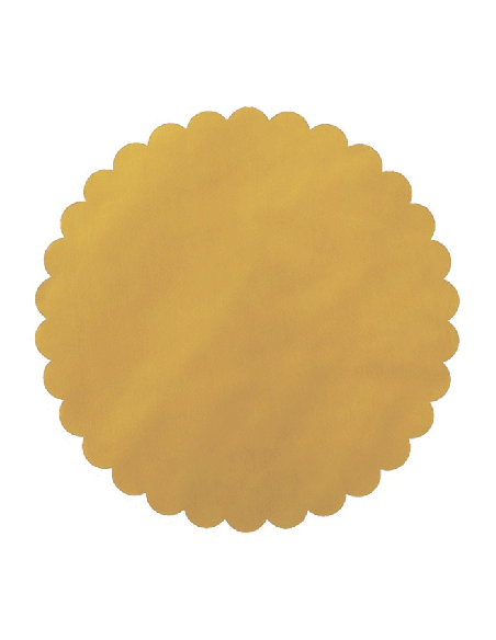 Velo Fata Tondo Smerlato Ø 24 cm - Oro | G3S Ingrosso