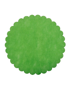Velo Fata Tondo Smerlato Ø 24 cm - Verde Napoli | G3S Ingrosso